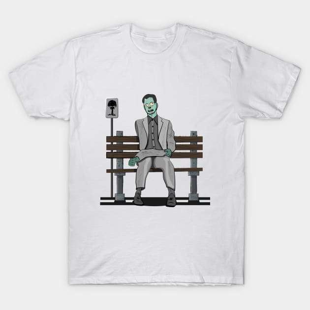 Bus Stop Zombie T-Shirt by TheFlying6